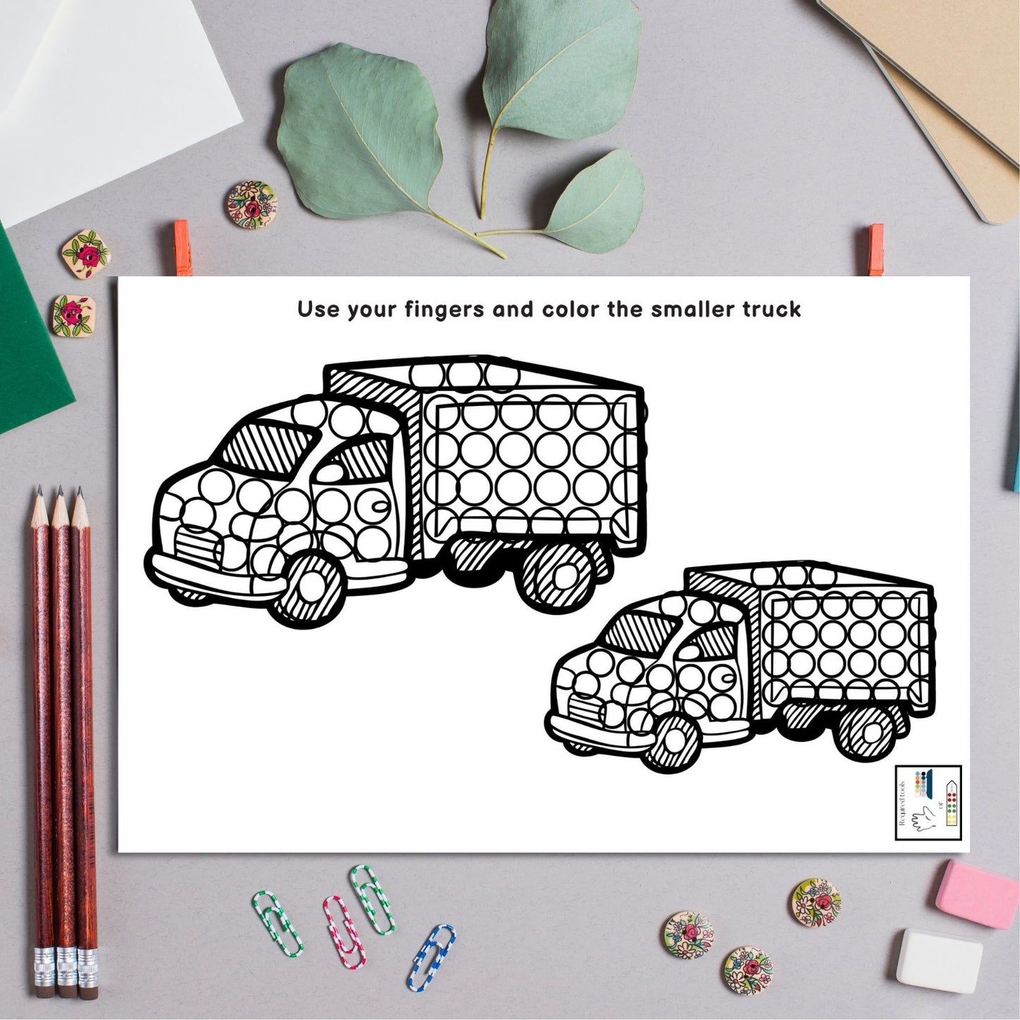 70-Page Vehicle-Themed Toddler Learning Activities Bundle + Free Daily Task Tracker